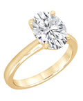 Oval-Cut Diamond Solitaire Engagement Ring