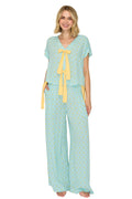 Luxe Crinkle Jersey Wide Leg Pajama Set