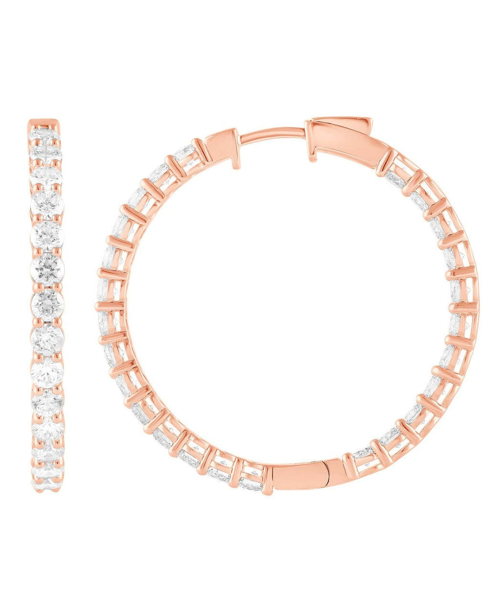 In & Out Diamond Hoop Earrings