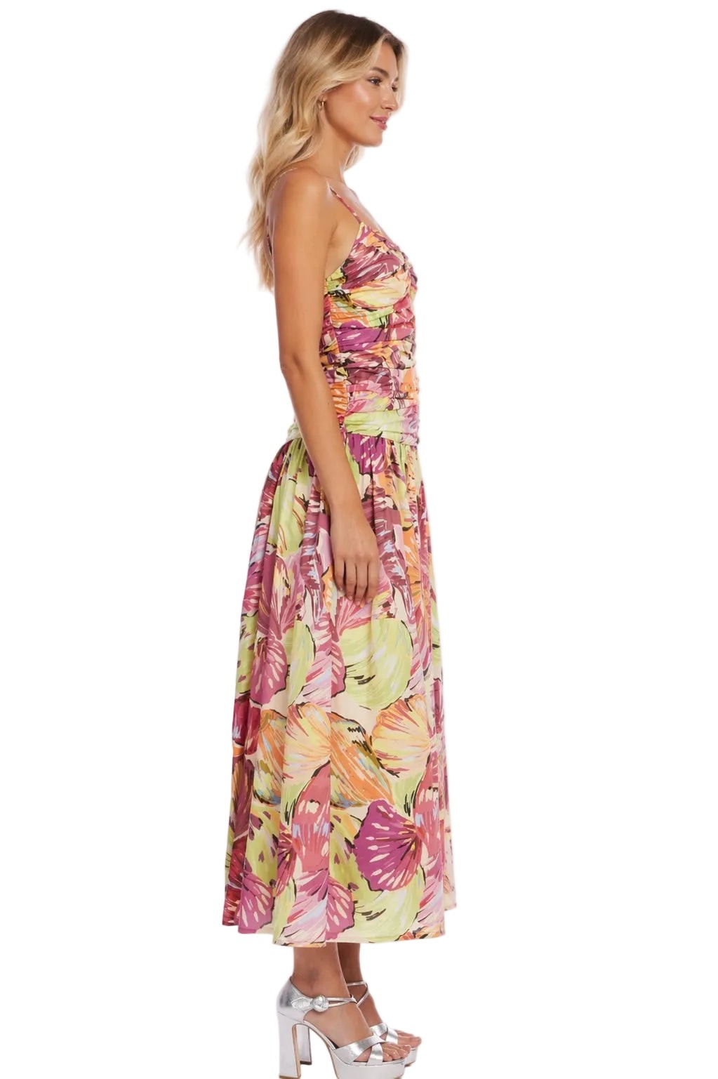 Printed Spaghetti Strap Cotton Day Dress