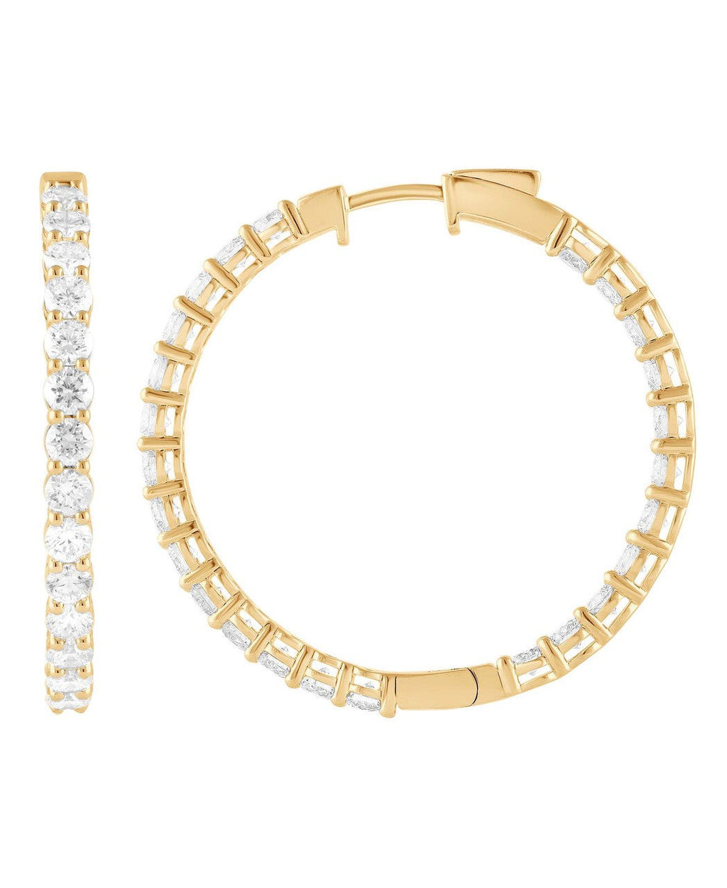 In & Out Diamond Hoop Earrings