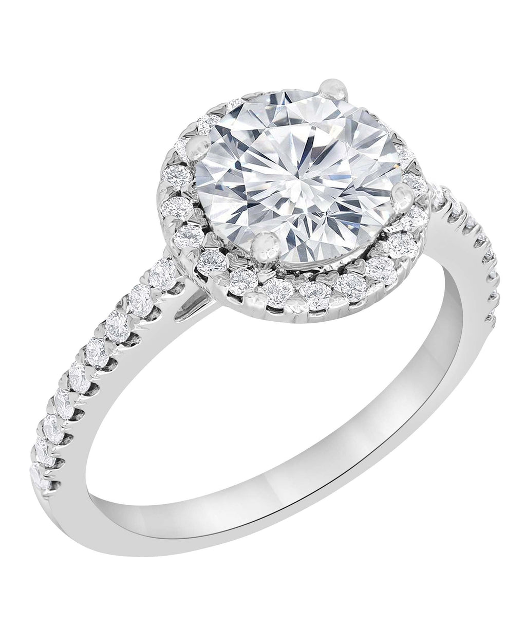 Diamond Halo Solitaire Plus Engagement Ring