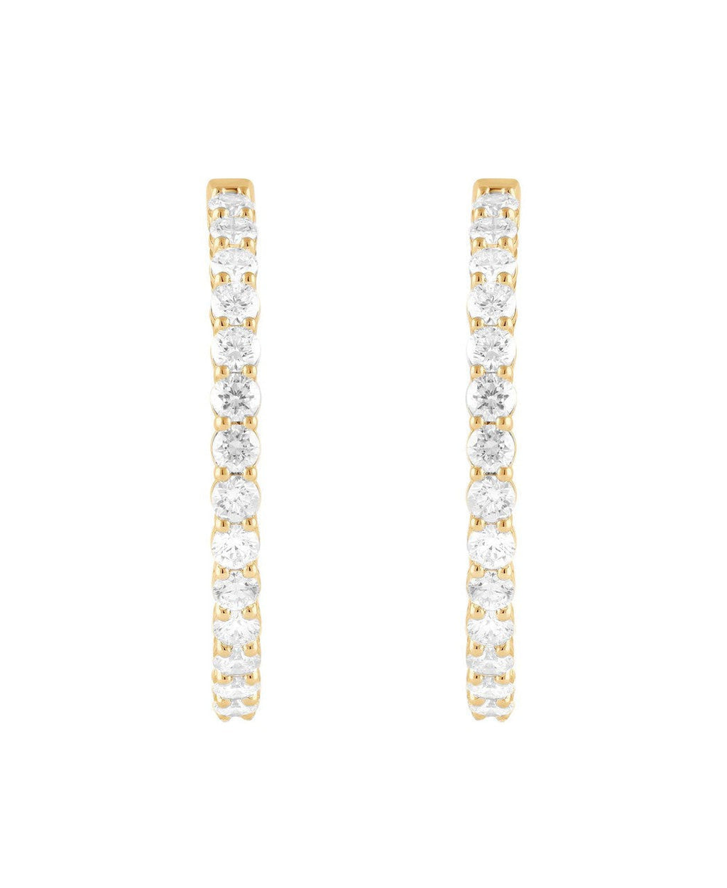 In & Out Diamond Hoop Earrings