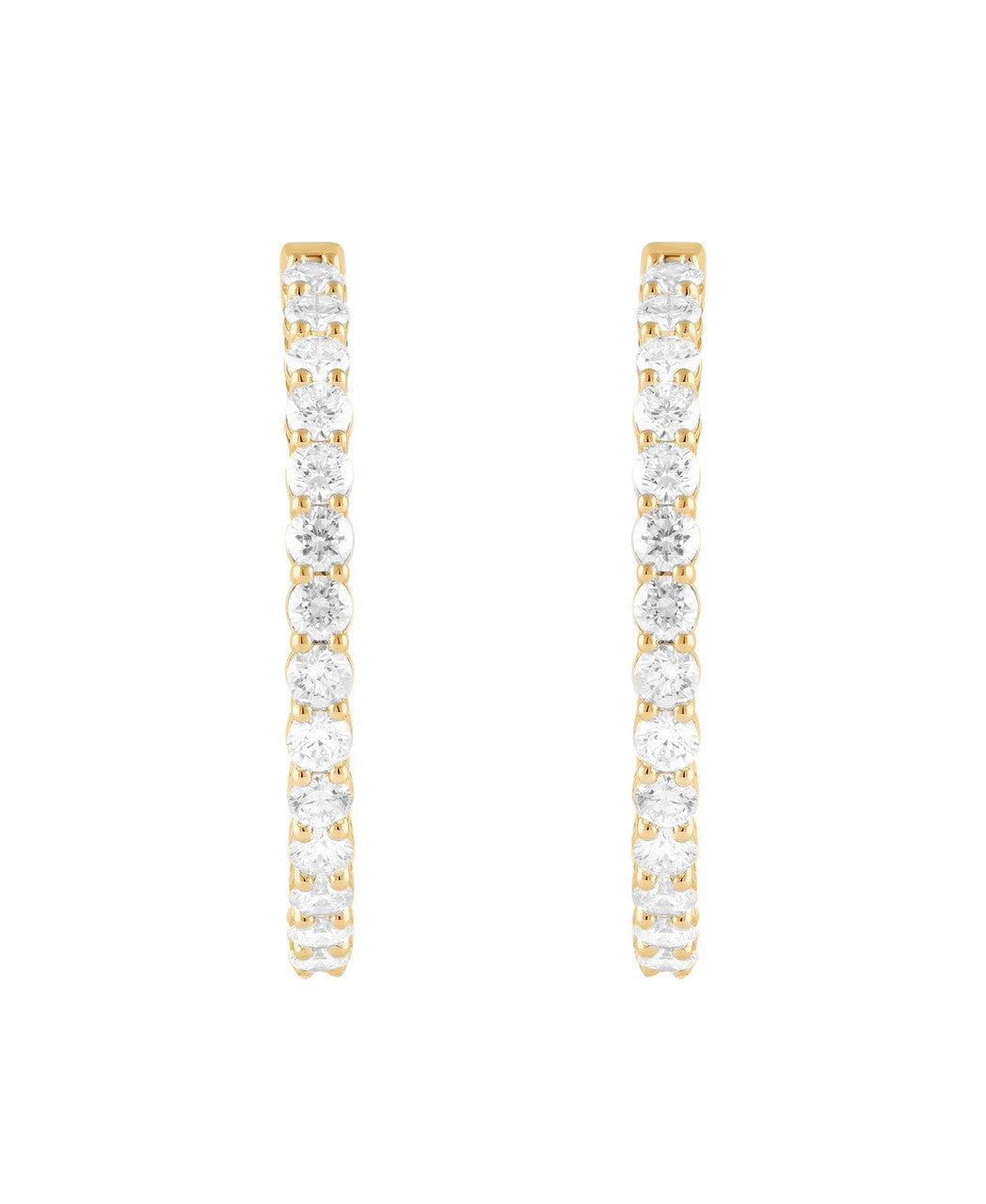 In & Out Diamond Hoop Earrings
