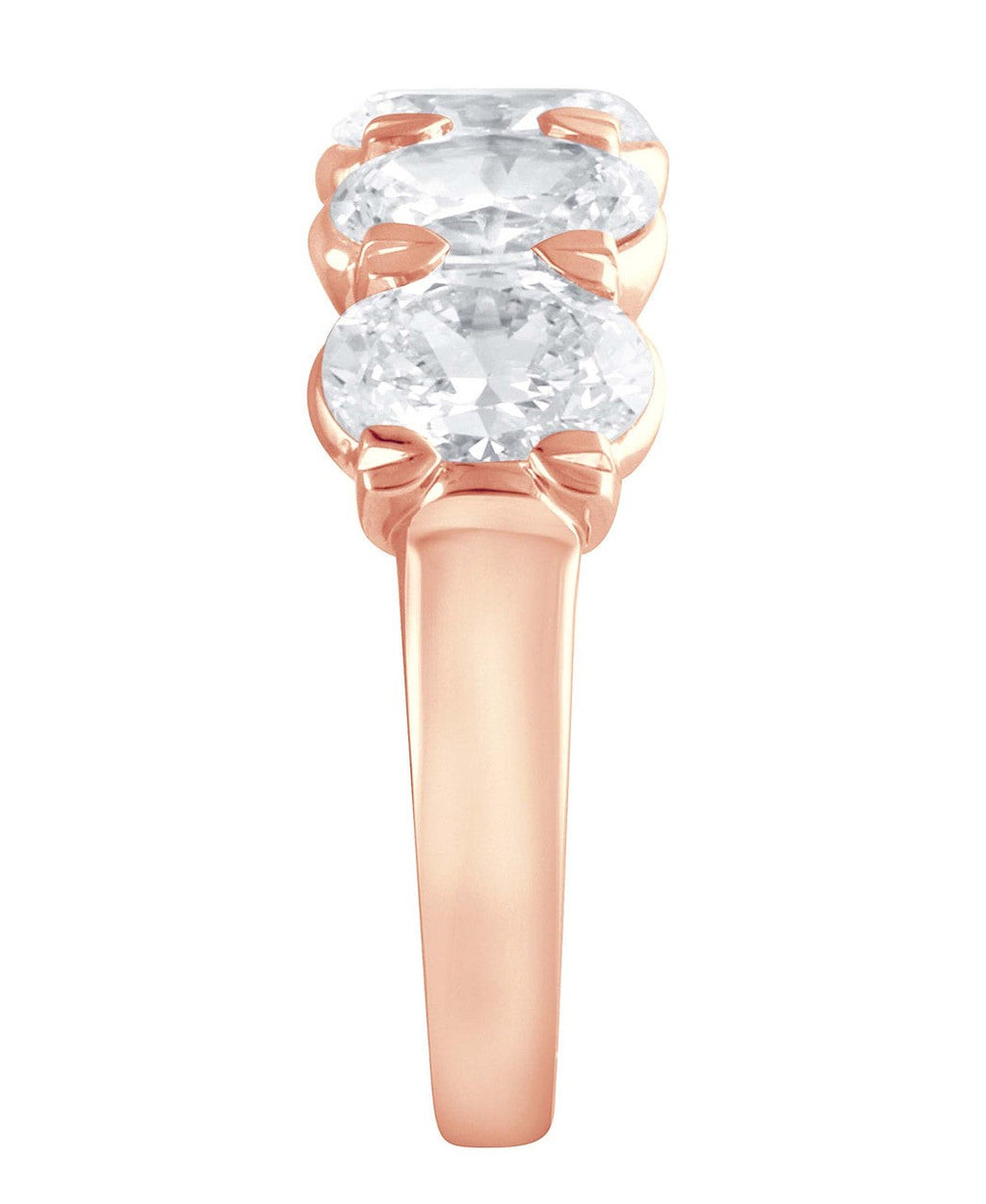 Oval-Cut Diamond Wedding Band