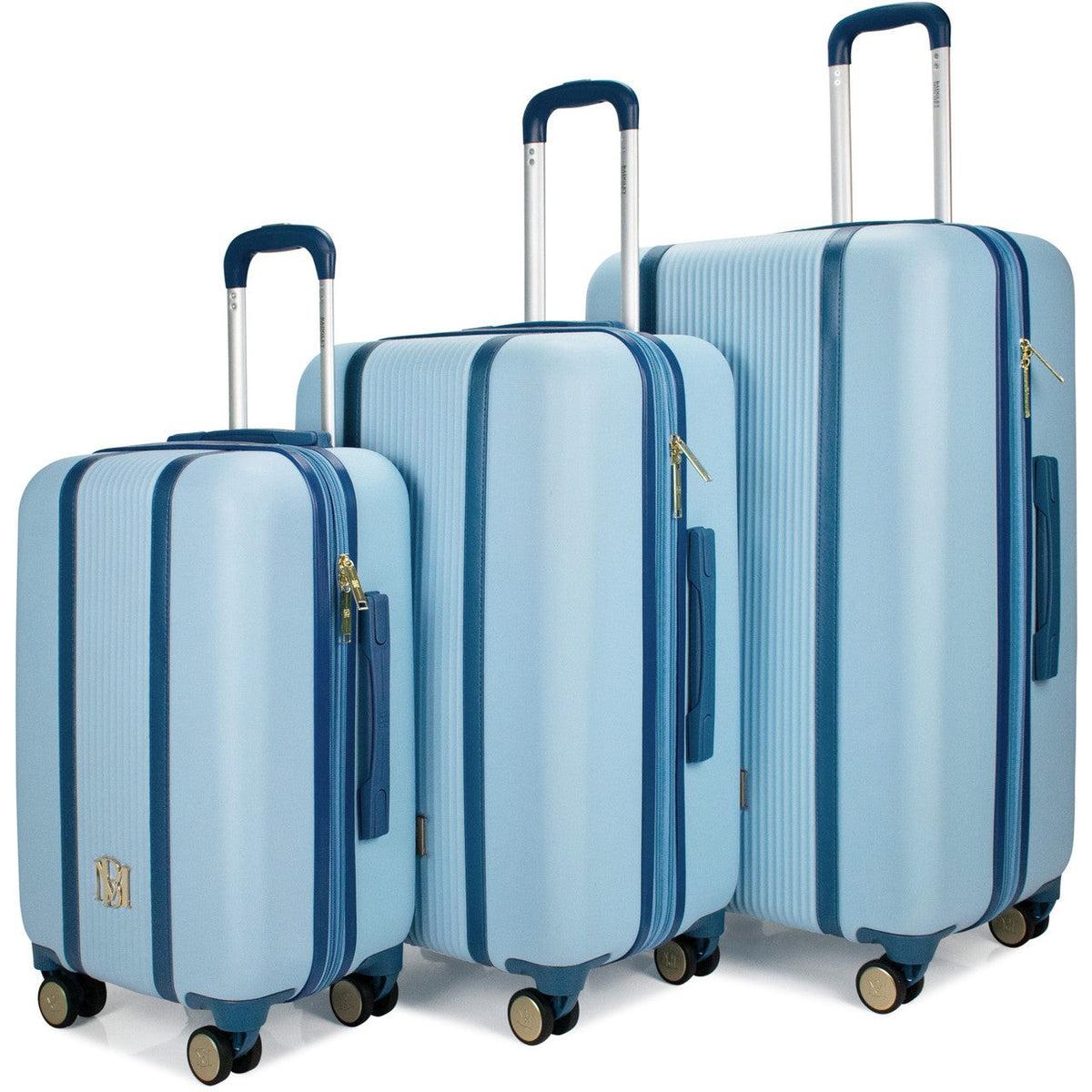 Mia 3 Piece Expandable Retro Luggage Set
