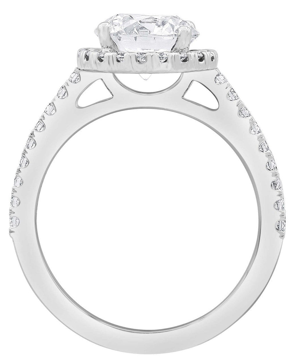 Diamond Halo Solitaire Plus Engagement Ring