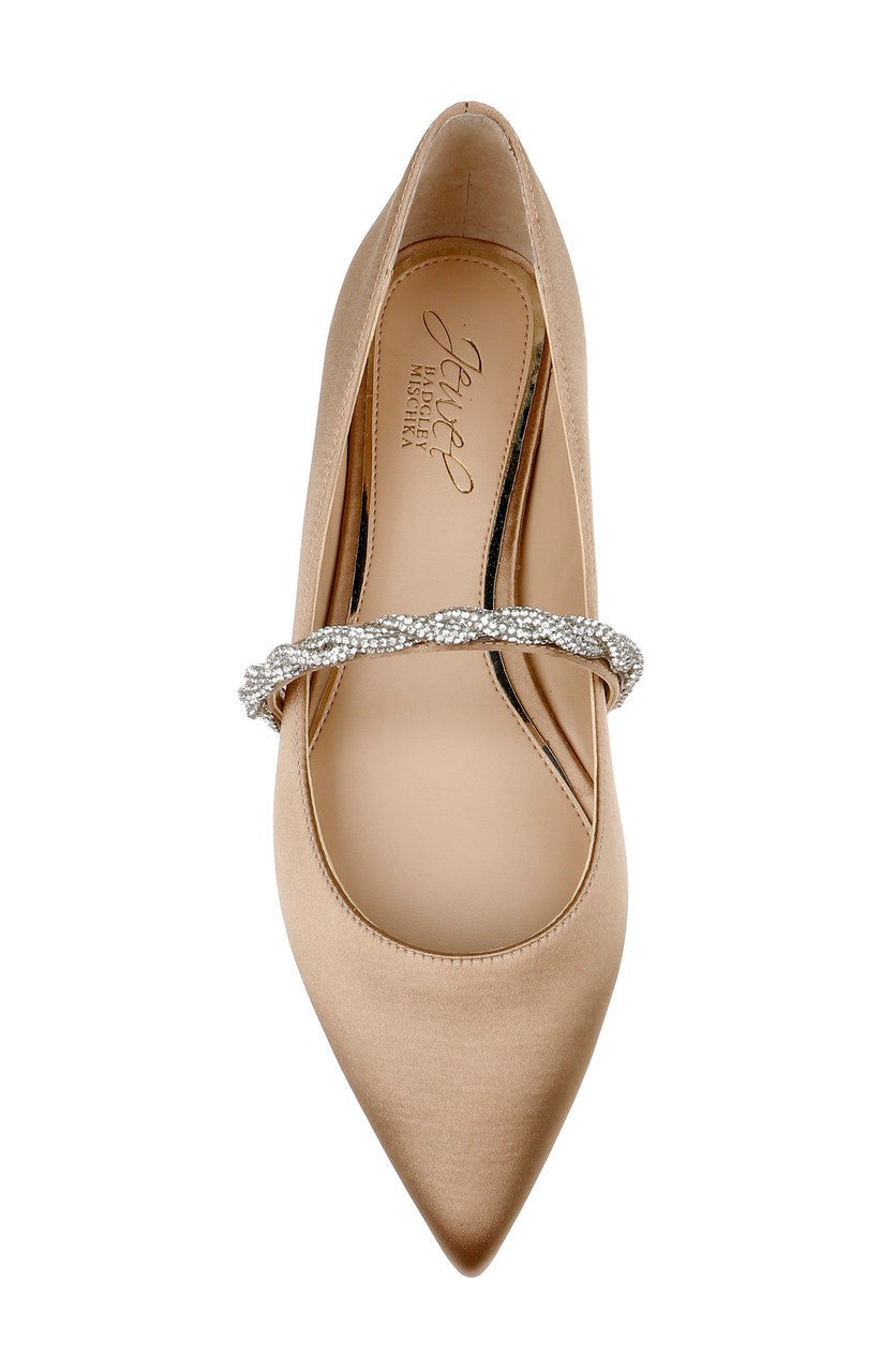 Vana Pointed Flats with Embellished Straps