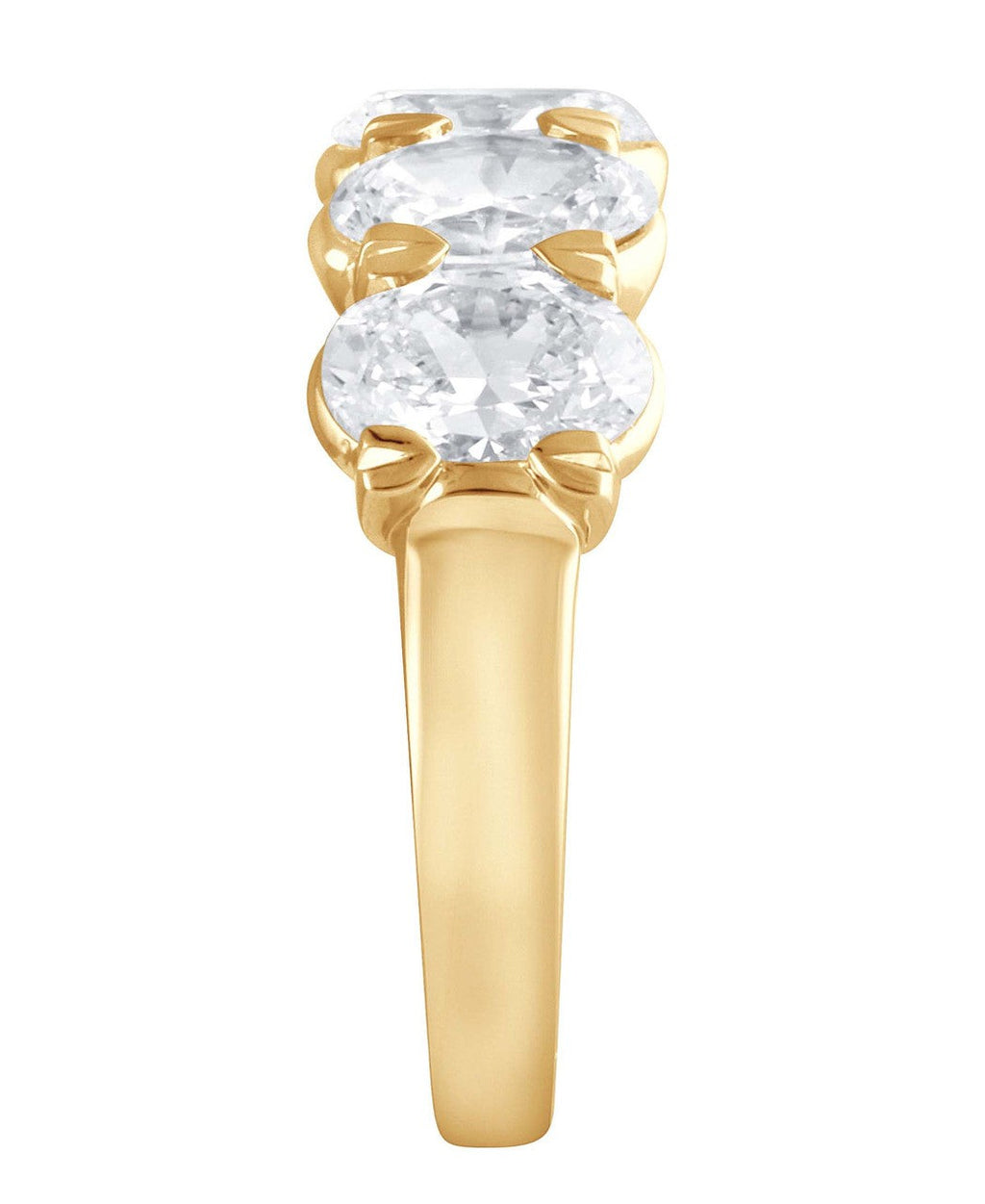Oval-Cut Diamond Wedding Band