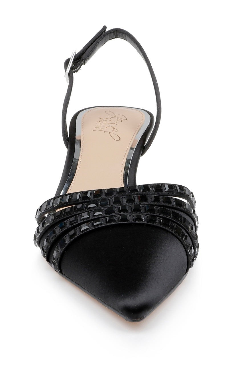 Katalina Bejeweled Slingback with Kitten Heel