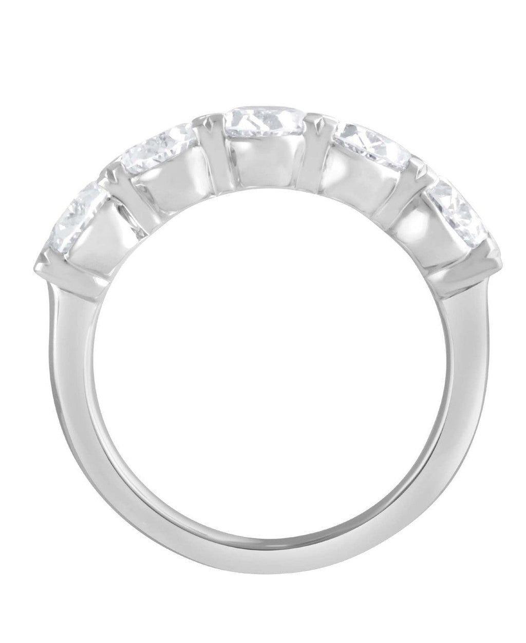 Oval-Cut Diamond Wedding Band