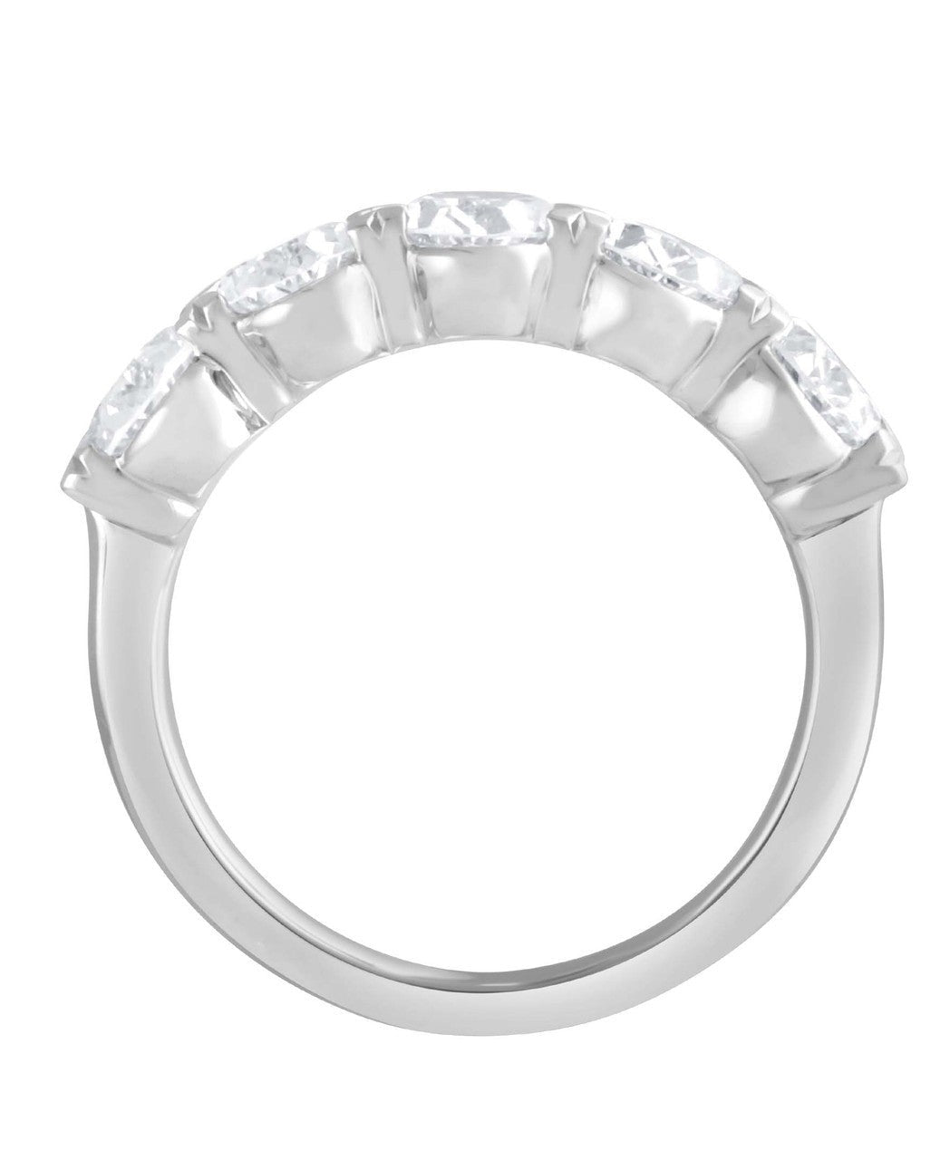Oval-Cut Diamond Wedding Band