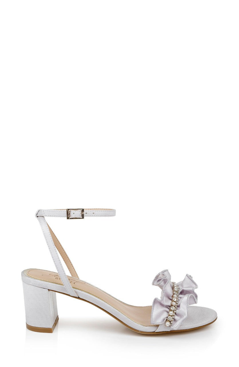 Desirie Ruffle Block Heel Sandal