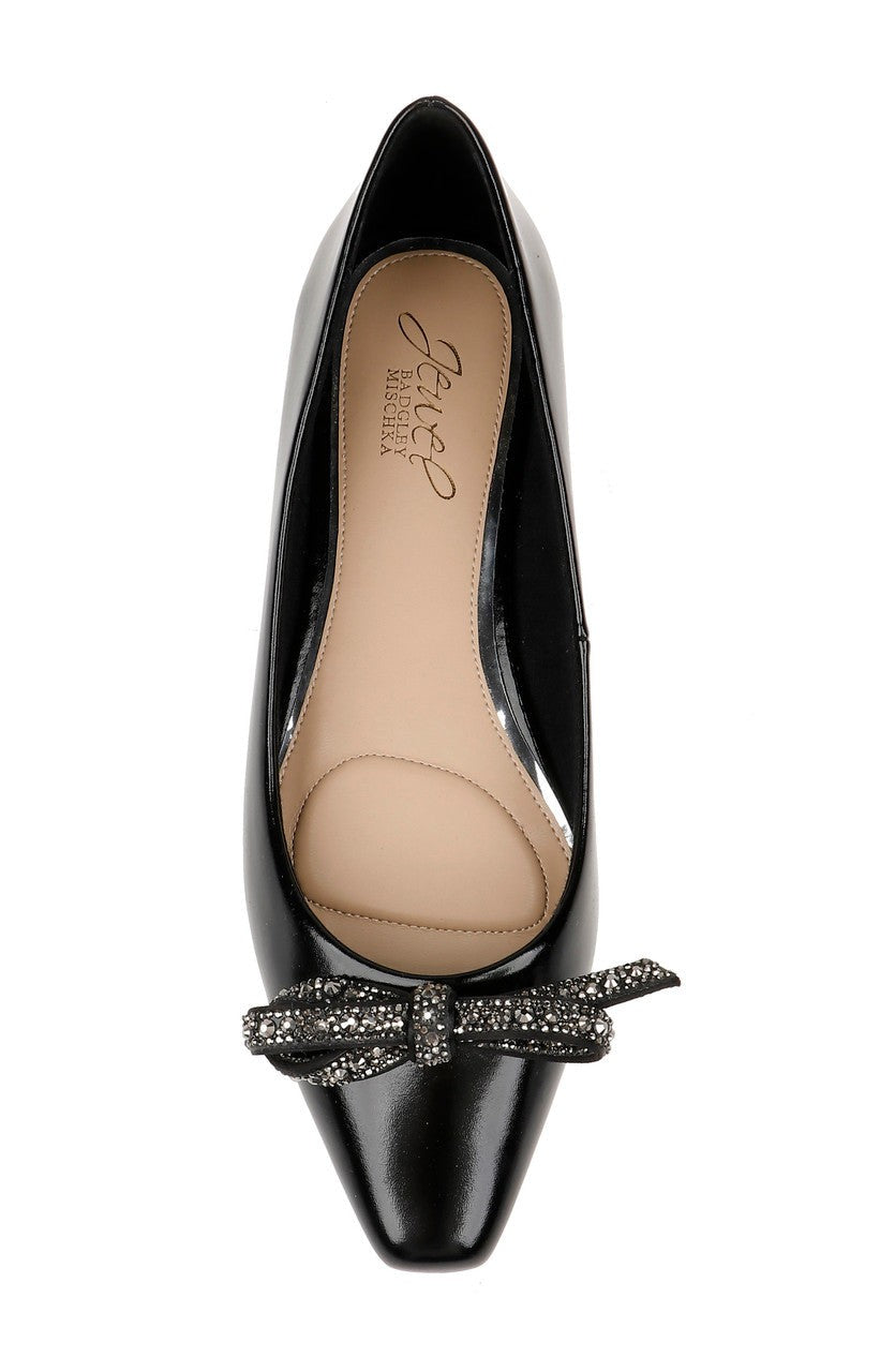Hesther Ballerina Flats with Rhinestone Bow