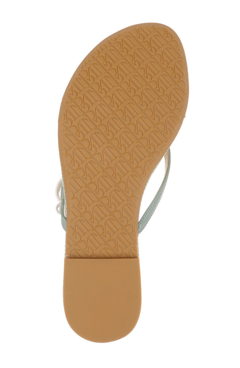 Dyana Pearl Embellished Thong Sandals