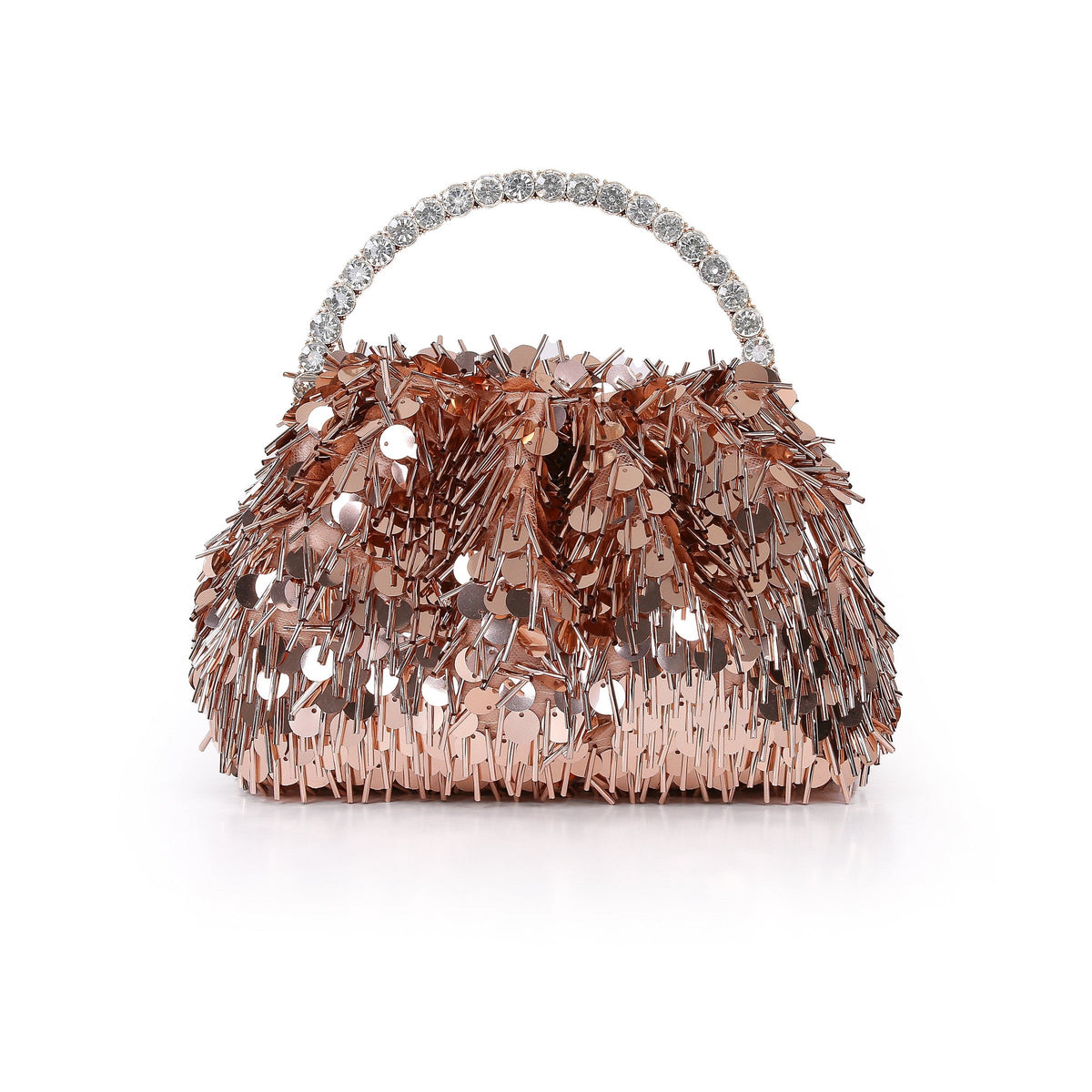 Noa Sequin Bugle Bead Pouch Clutch