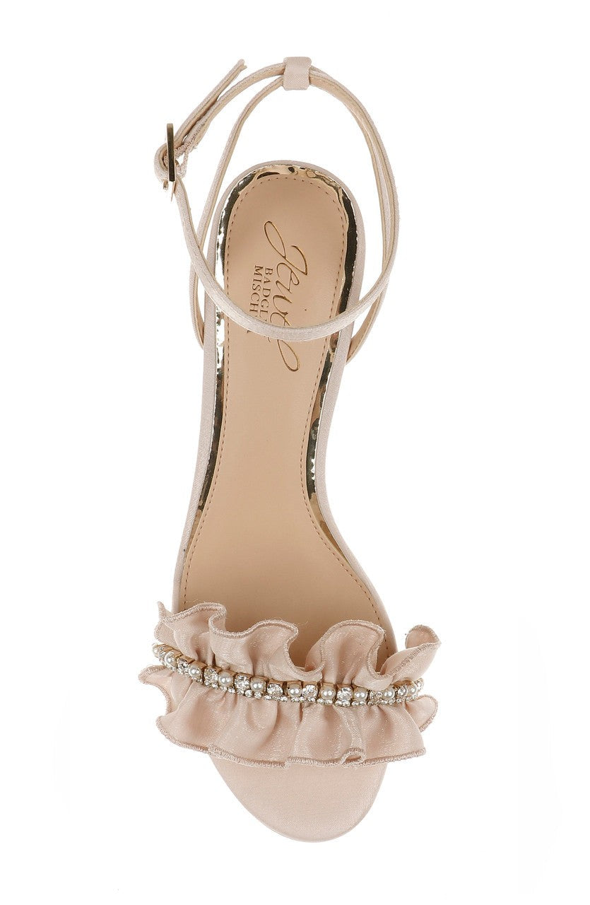 Desirie Ruffle Block Heel Sandal