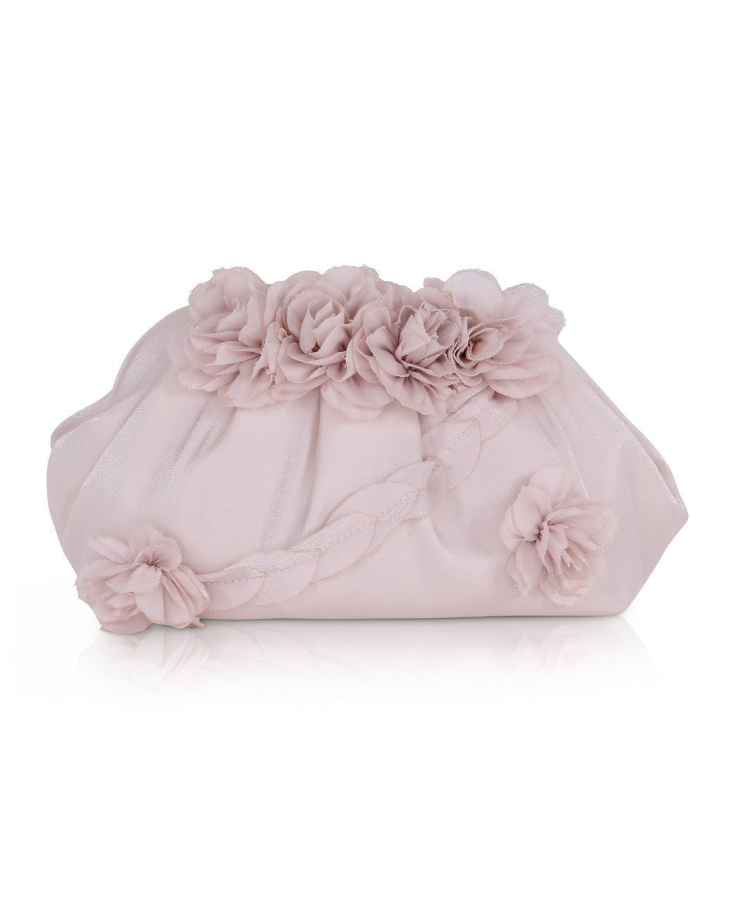 Lottie Floral Applique Pouch Clutch