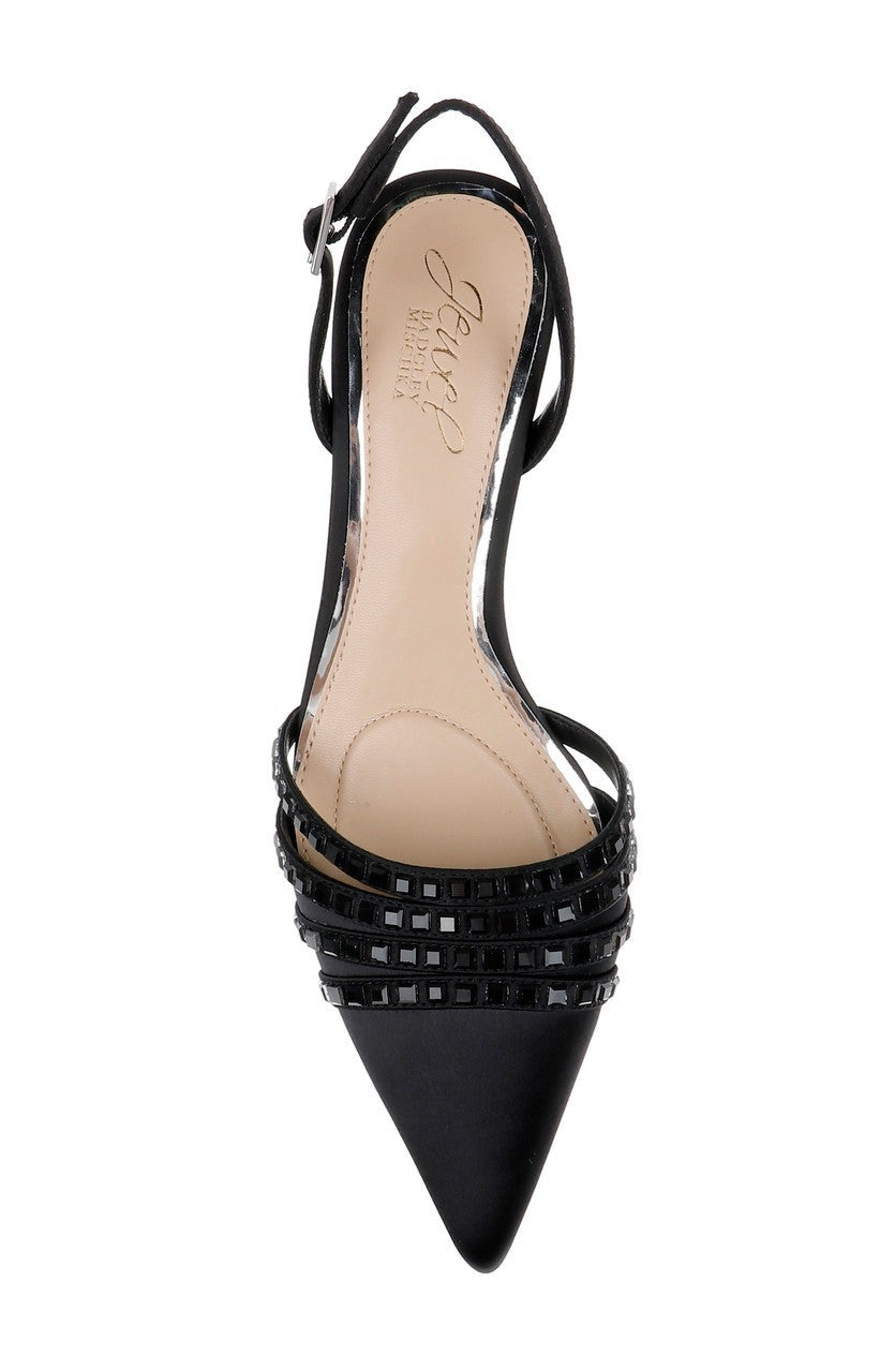 Katalina Bejeweled Slingback with Kitten Heel