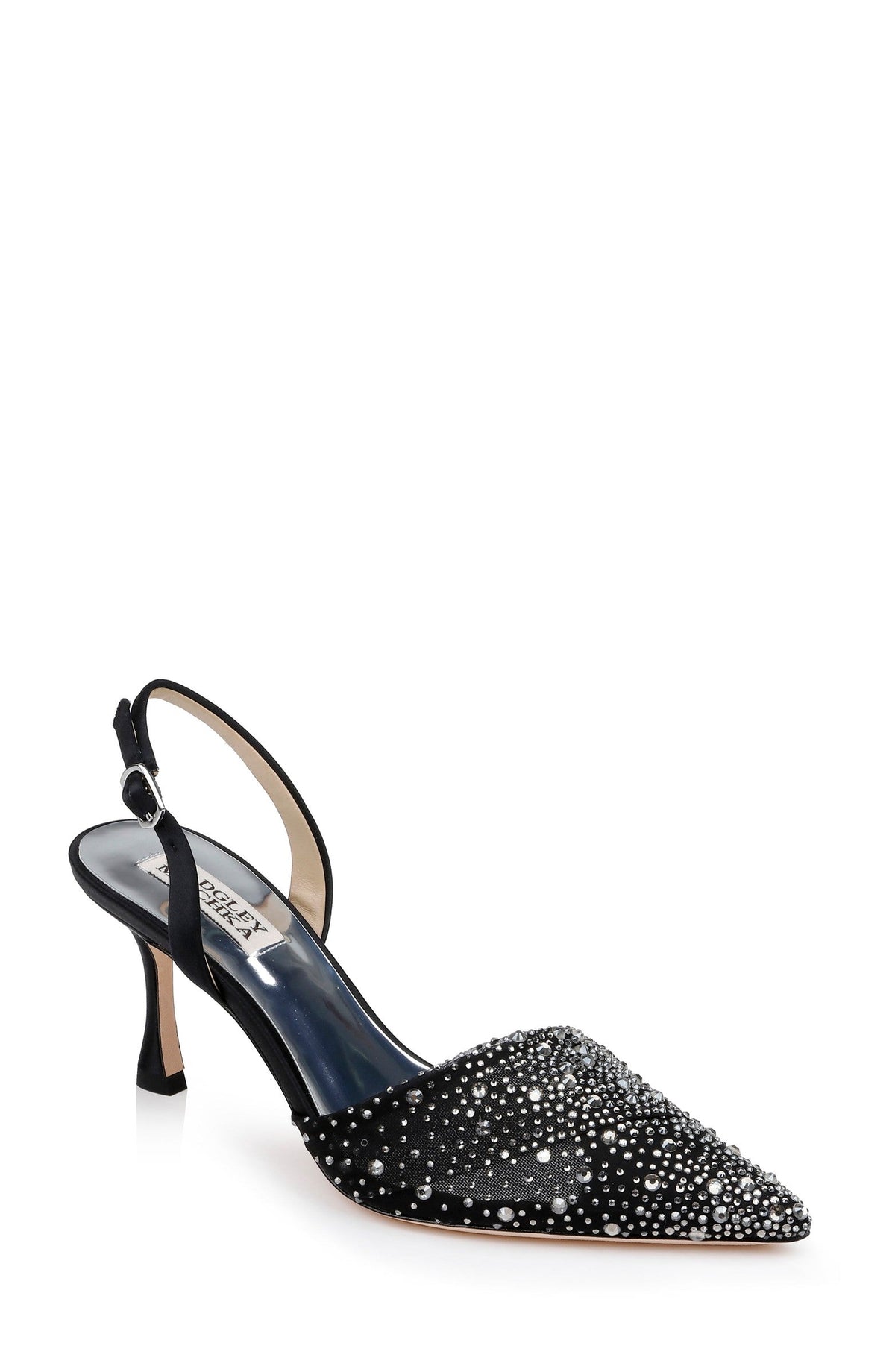 Brenna Rhinestone-Studded 2-Piece Slingbacks